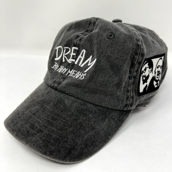 Newhattan Hat Men Gray 100% Cotton Dream by Any Means Strapback Baseball Cap - Picture 1 of 11